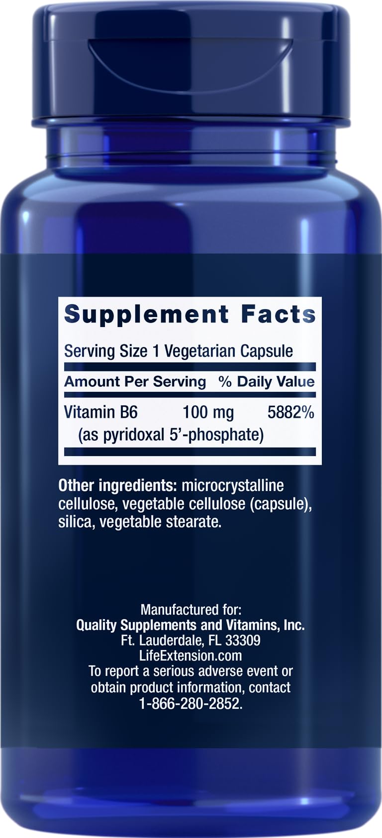 Life Extension P5P capsules ready for daily supplementation and nerve health support.