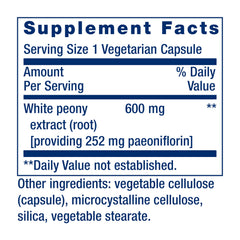 Life Extension Peony Immune label close-up highlighting gluten-free formulation