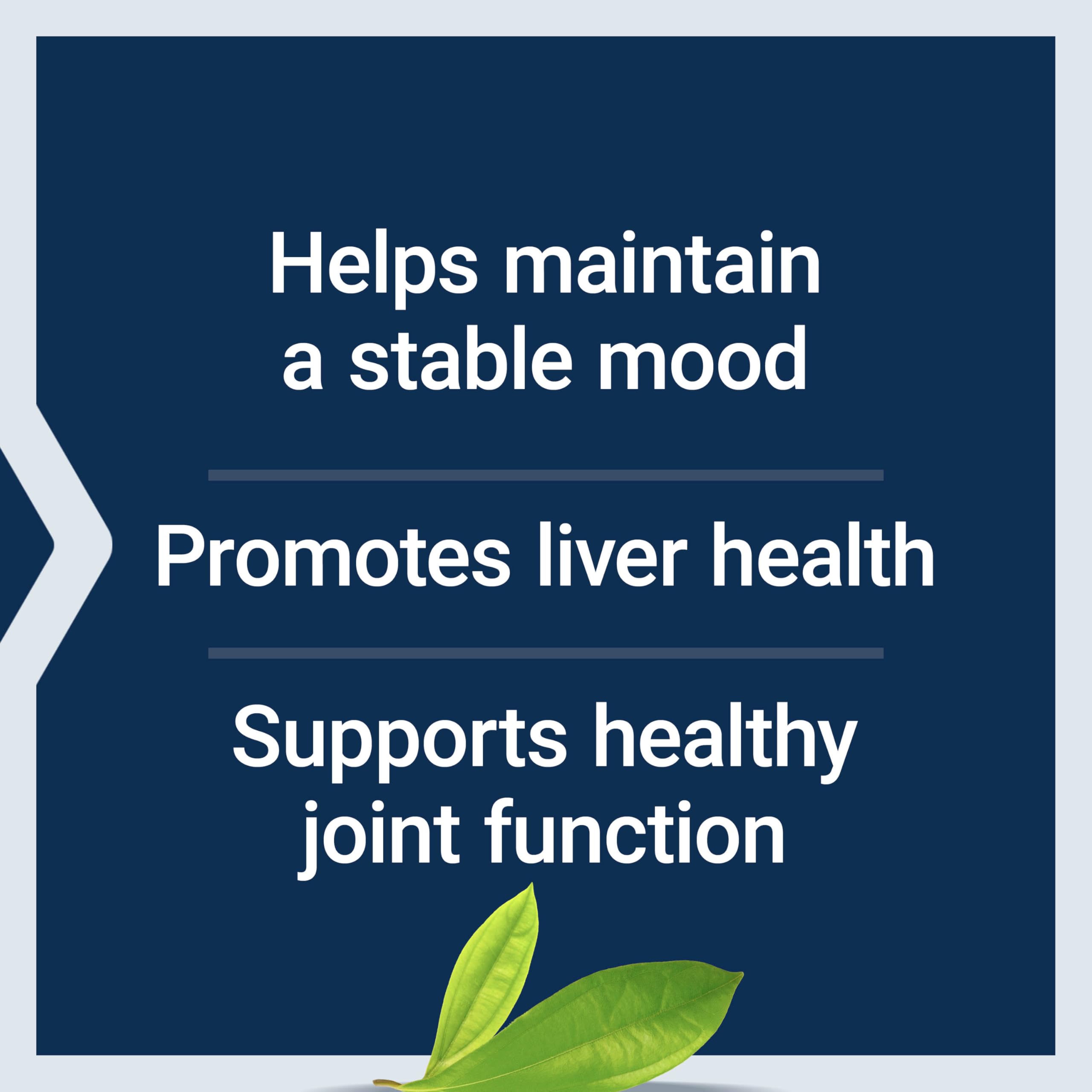 Life Extension SAMe gluten-free label image signals non-GMO ingredients.