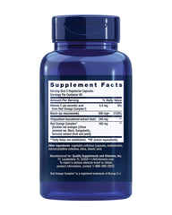 Life Extension Shade Factor capsules close-up highlighting vegetarian formula for skin health