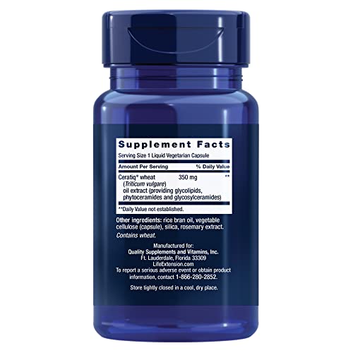 Life Extension ceramides capsules closeup suggests smoothing of fine lines