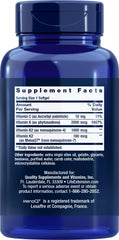 Life Extension Super K softgels closeup for easy daily use.