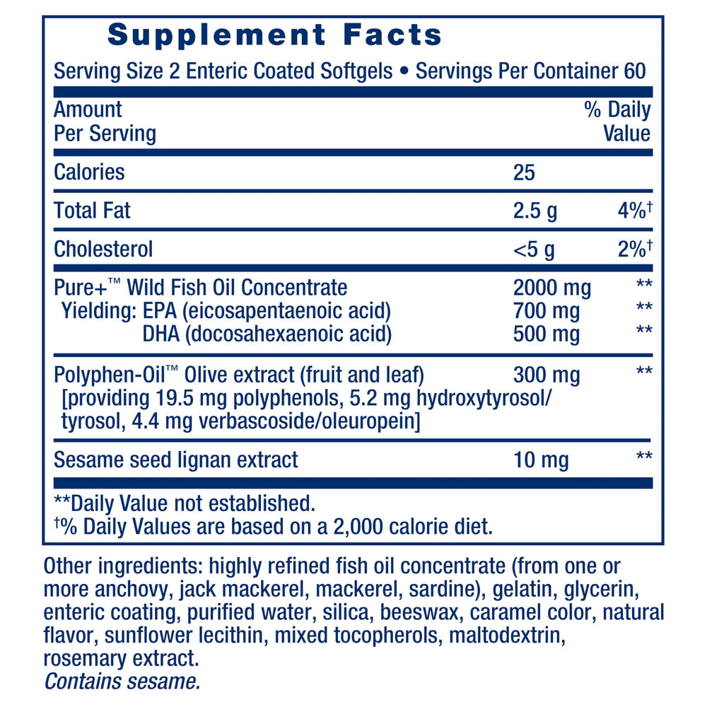 Life Extension Super Omega-3 capsules ready for daily use.