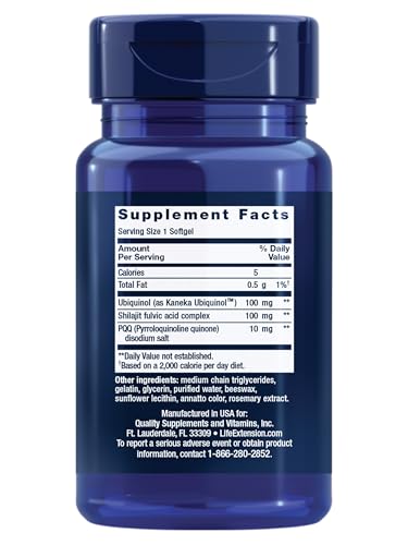 Life Extension Super Ubiquinol CoQ10 softgels closeup for energy support