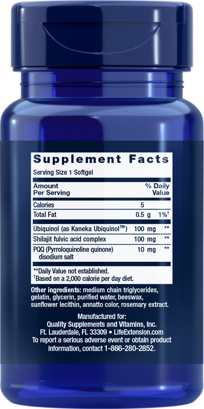 Life Extension Super Ubiquinol CoQ10 with PQQ two-bottle pack back view antioxidant support and vitality