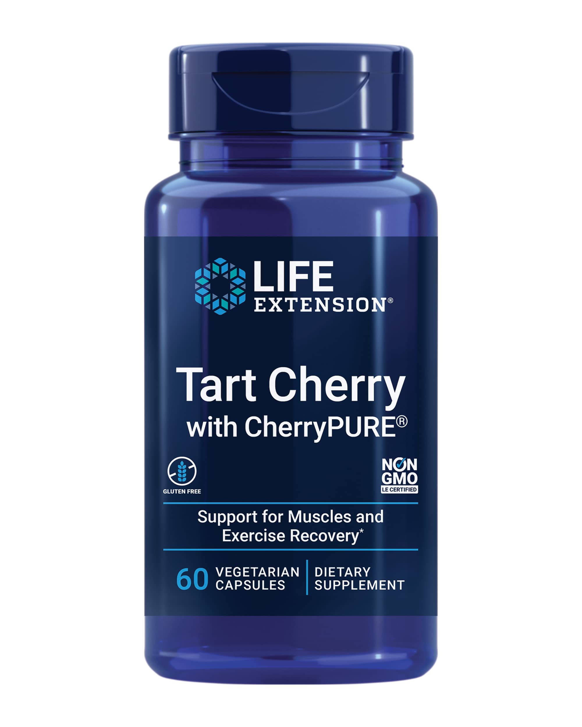 Life Extension Tart Cherry Powder Bottle showing antioxidant-rich post-workout option
