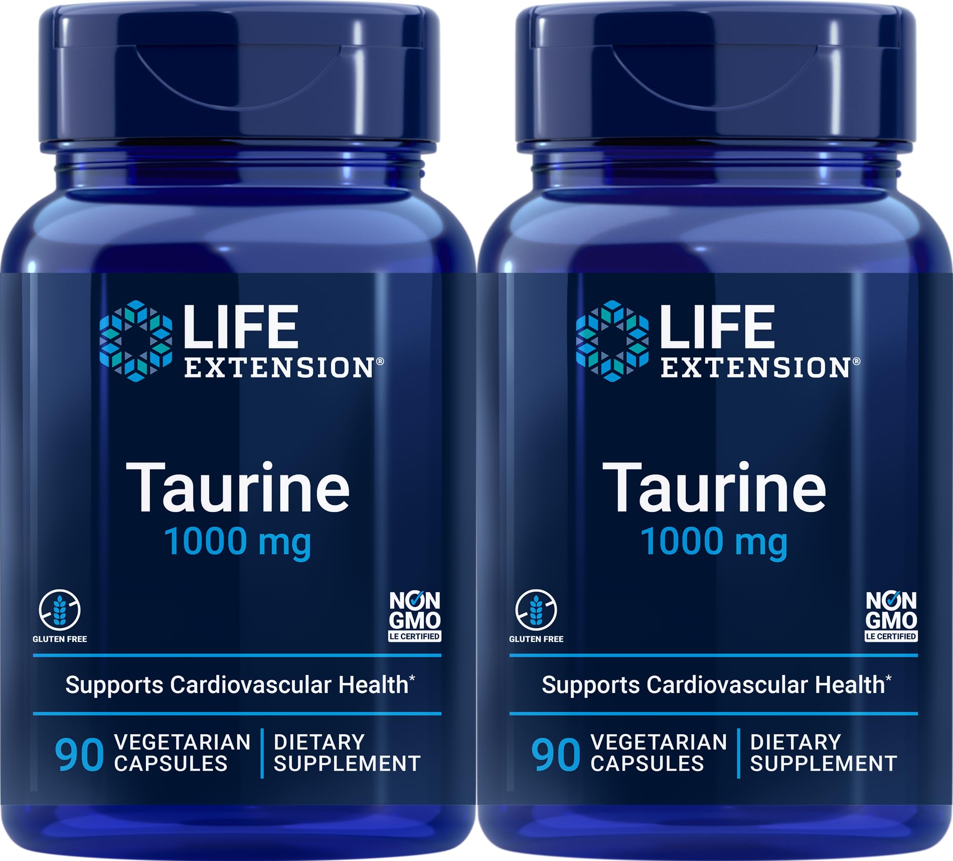 Life Extension Taurine 1,000 mg bottle supports steady daily amino acid intake