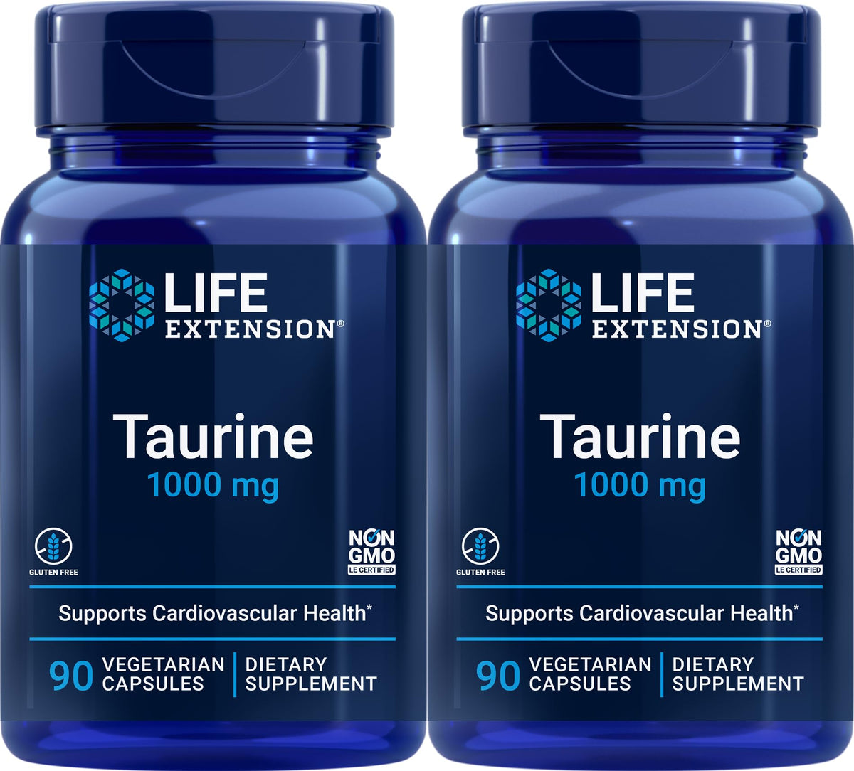Life Extension Taurine 1,000 mg bottle supports steady daily amino acid intake