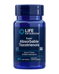 Life Extension Super Absorbable Tocotrienols bottle with pour spout supports daily wellness.