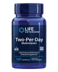 Life Extension Two-Per-Day bottle front for daily nutritional routine