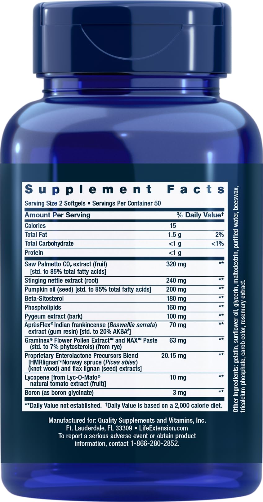 Life Extension Ultra Prostate Formula softgels ready for easy daily dosing