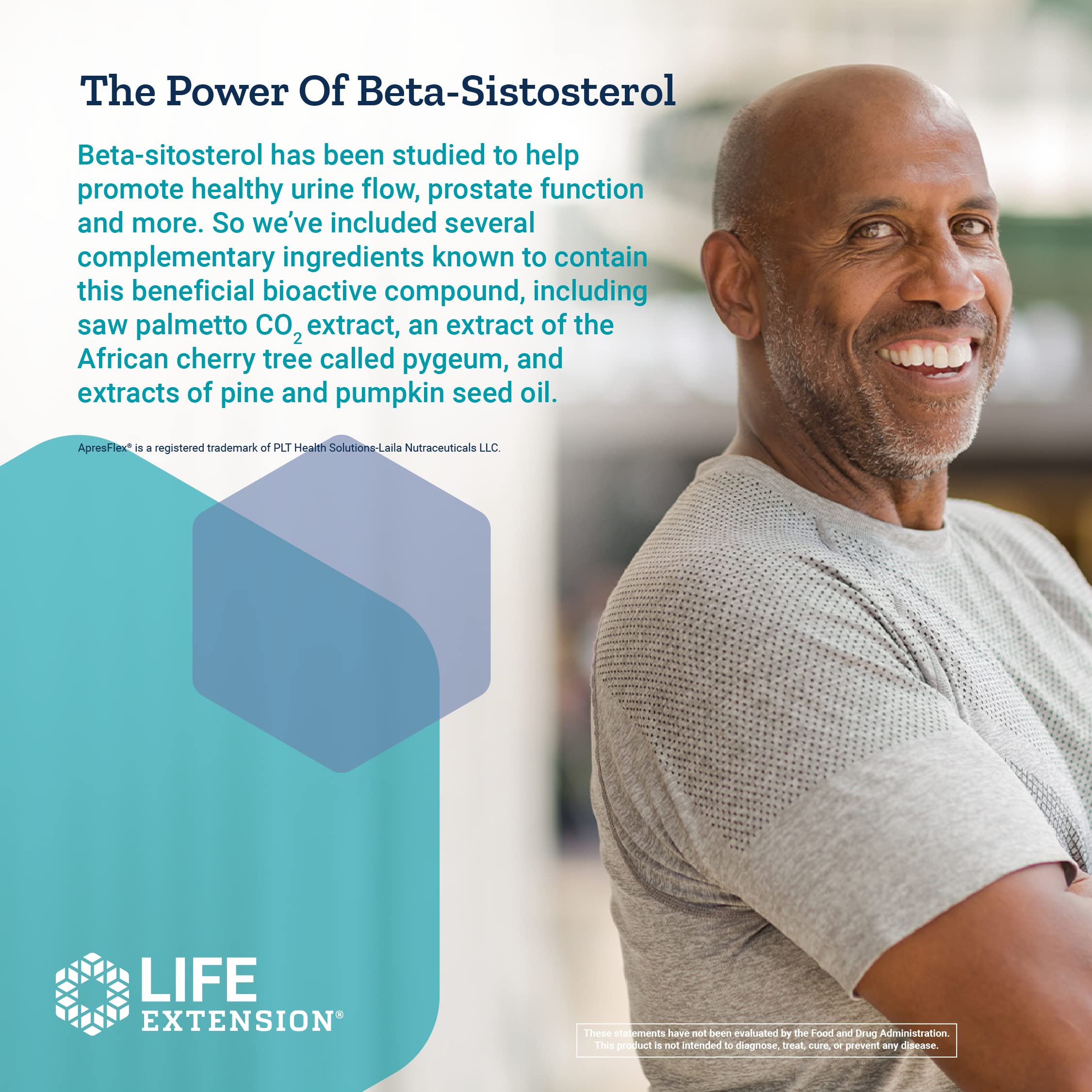 Side view of Life Extension Ultra Prostate Formula packaging.