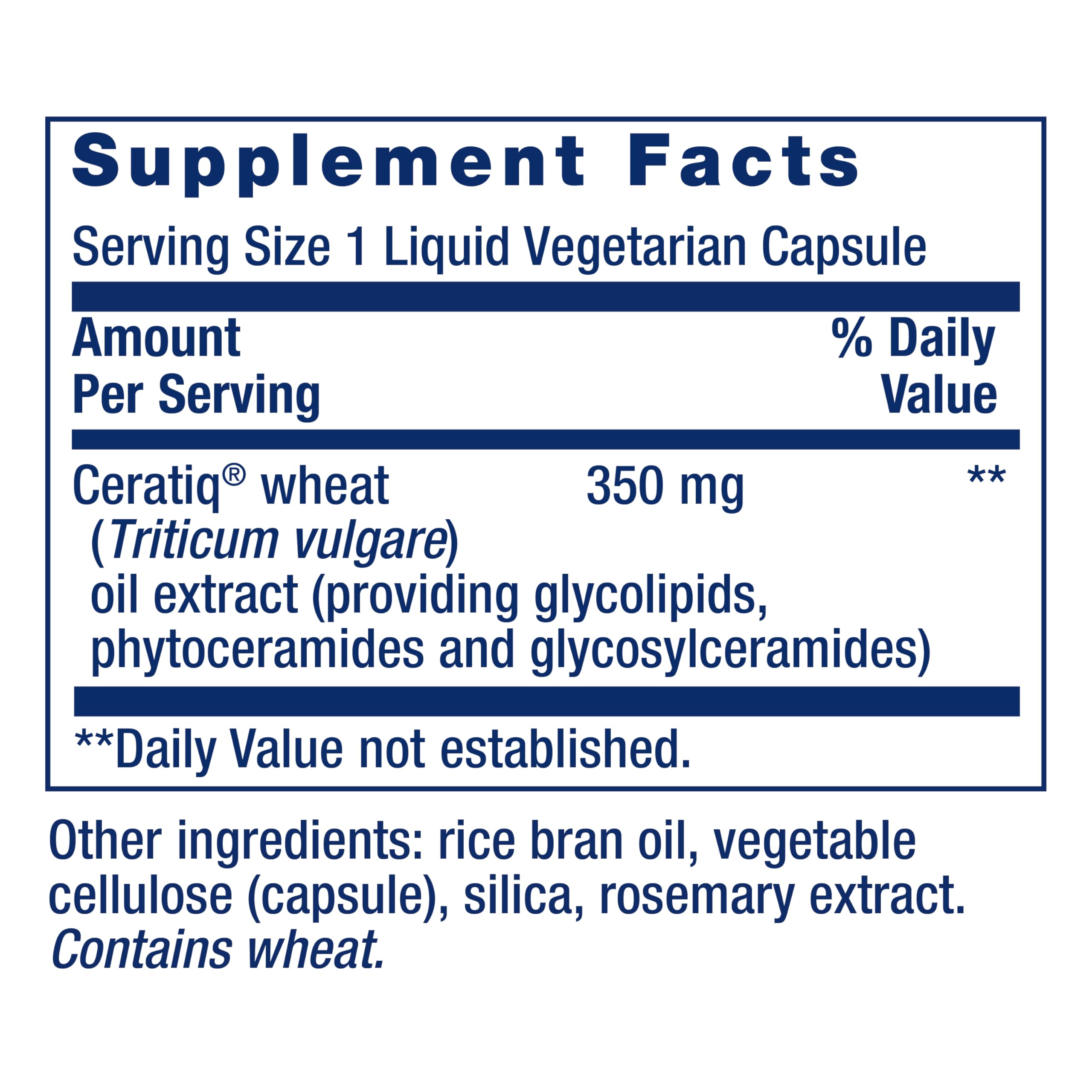 Life Extension Wheat Oil Ceramides ingredient image hints nourishing skin from within