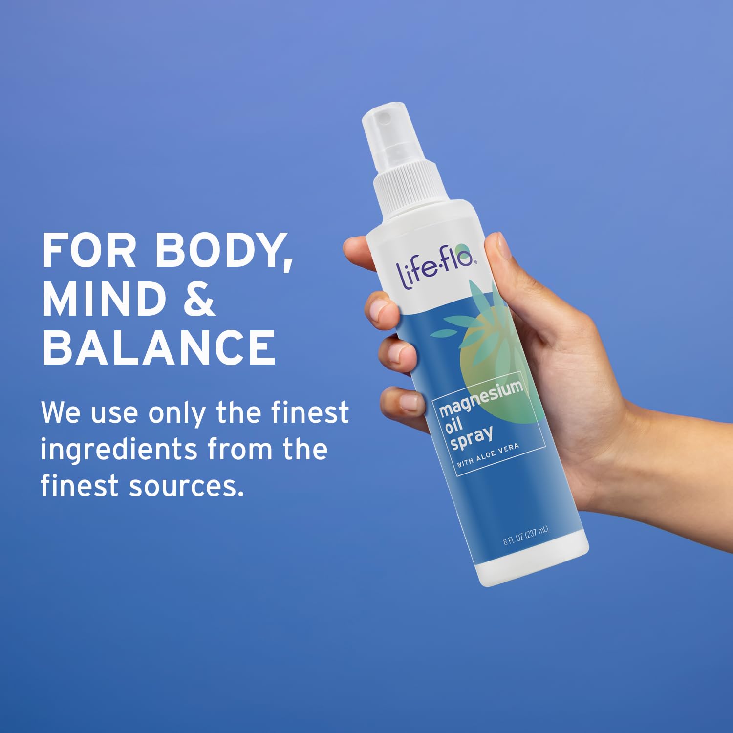 Life-flo Magnesium Oil as a refreshing deodorant-style spray