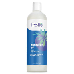 Life-Flo Magnesium Gel Zechstein bottle ready for soothing massage relief.