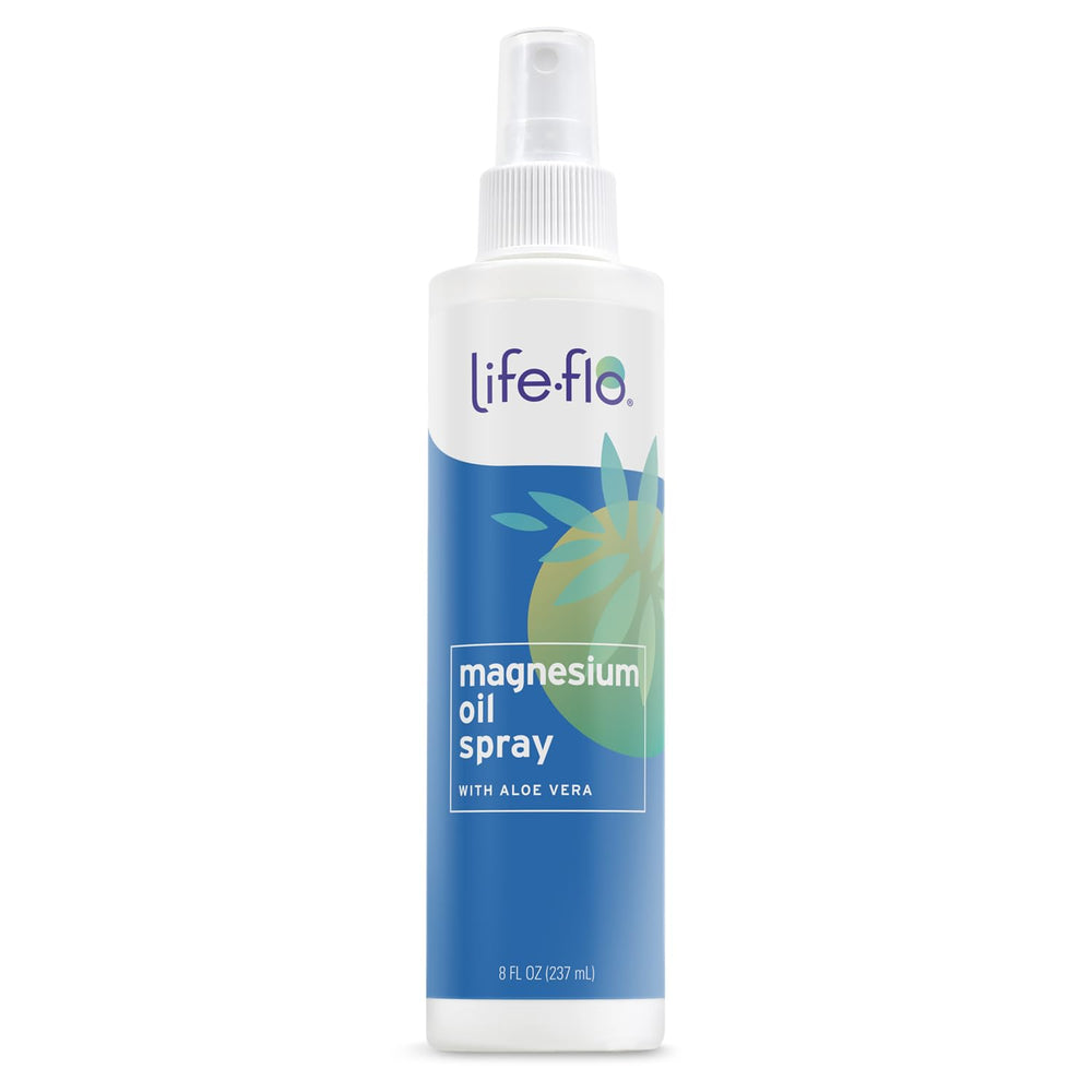 Life-flo Magnesium Oil Spray bottle with aloe for fast-absorbing calm
