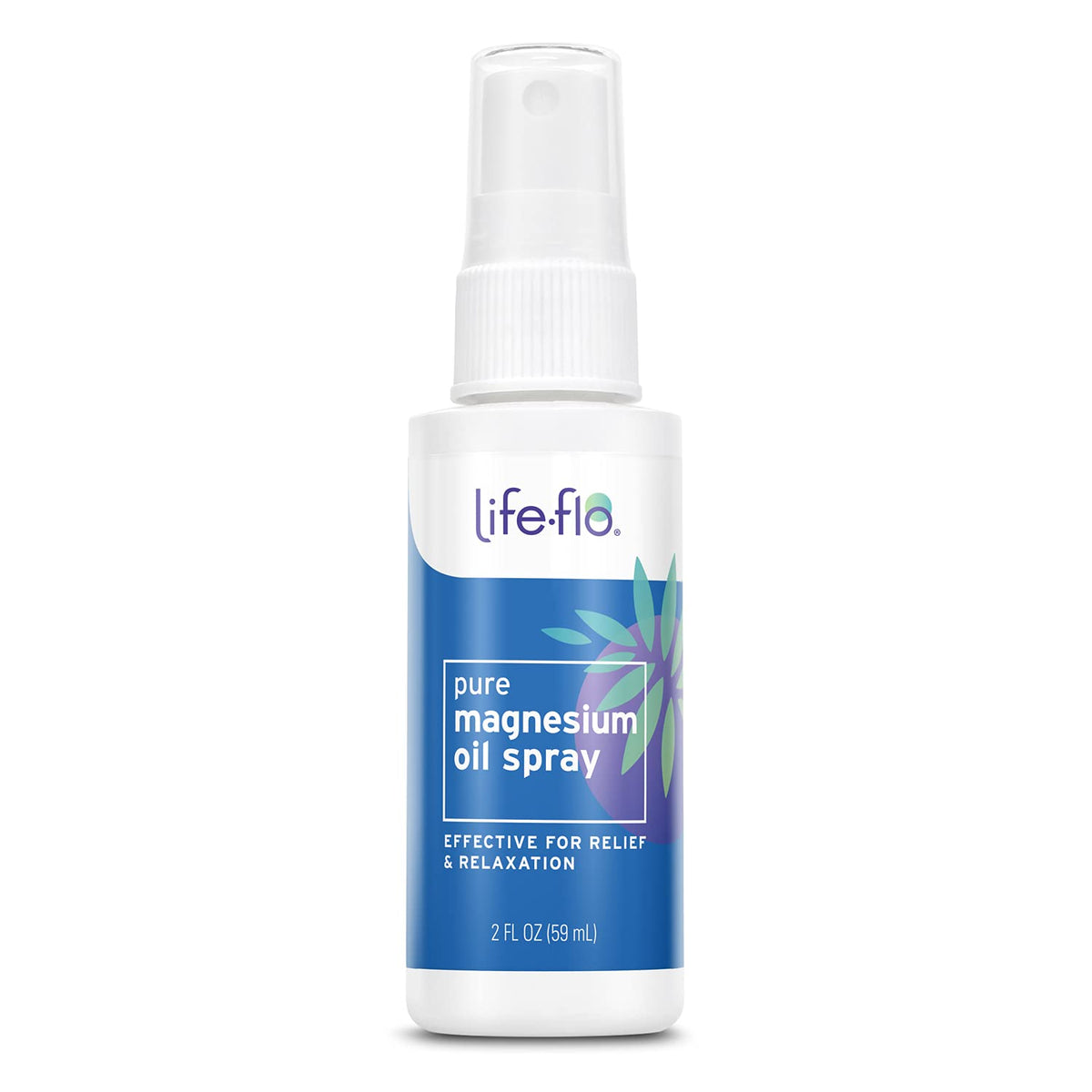Life-Flo Pure Magnesium Oil spray bottle for feet and body soothing tired muscles.