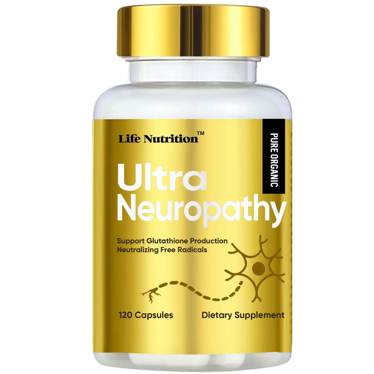 Life Nutrition Nerve Savior bottle front showcases trusted nerve support for daily comfort