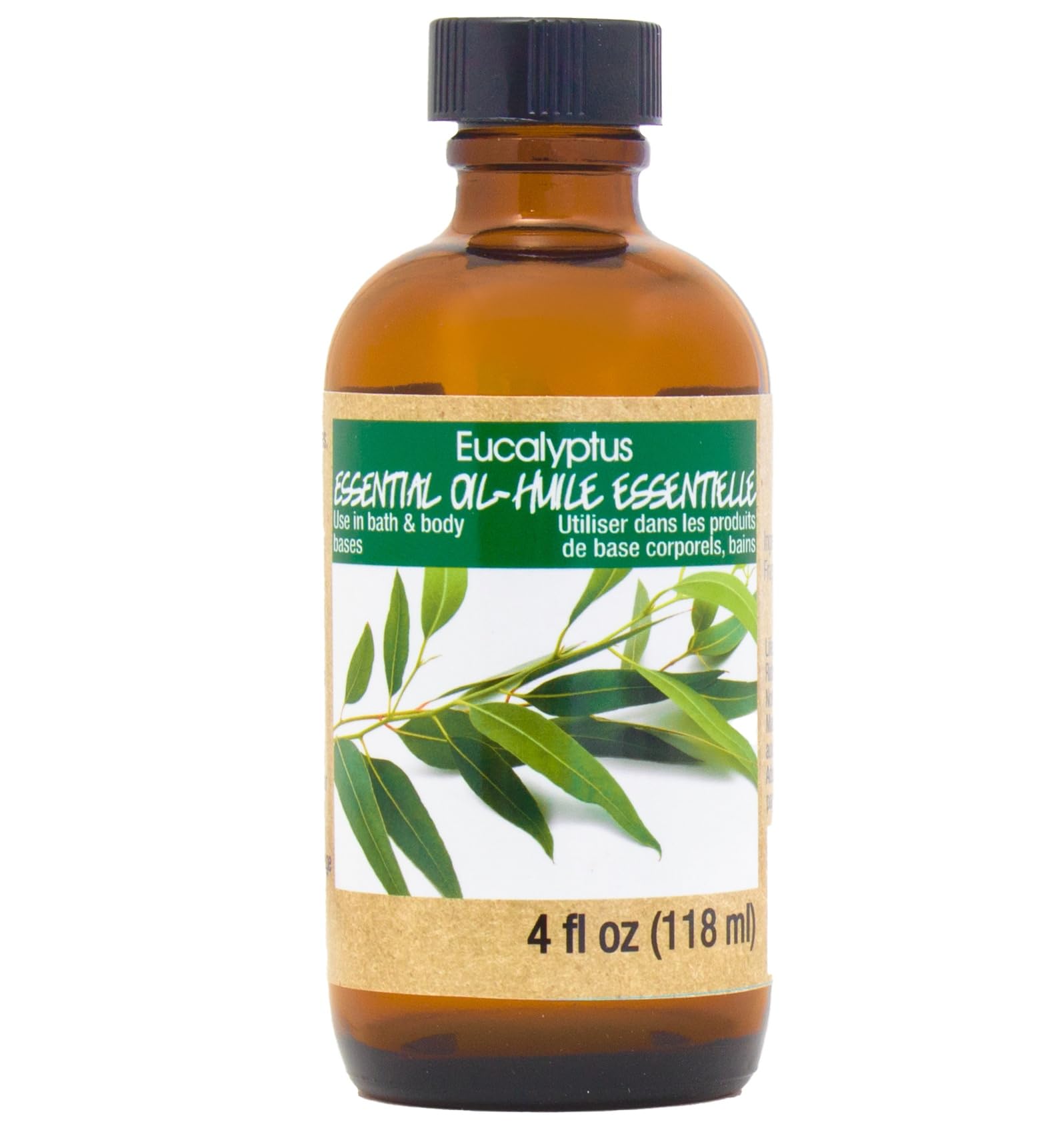 Life Of The Party Eucalyptus Essential Oil 4 oz bottle, ideal for DIY soaps and scrubs.