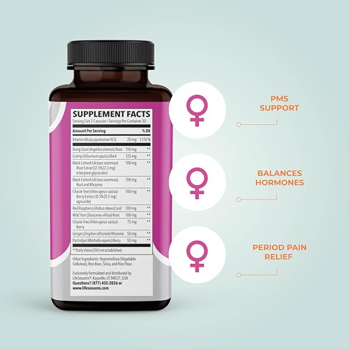 PreMense-T capsules arranged to show form and dosage