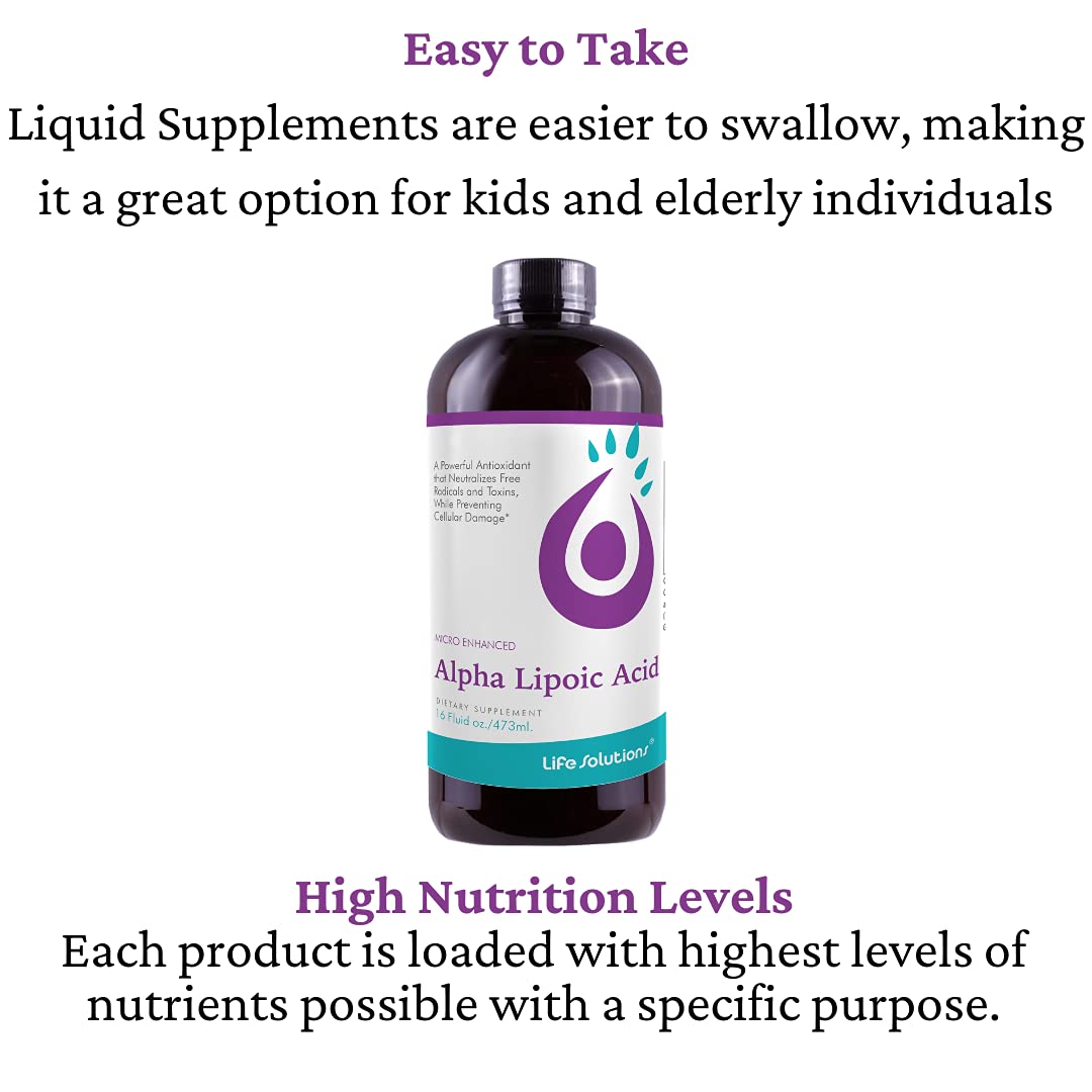Pharmacist-formulated Life Solutions ALA liquid is gentle on the stomach.