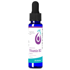 Life Solutions Vitamin B2 bottle front view highlighting energy support