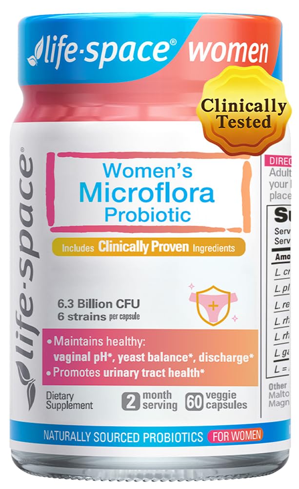 Life-Space Probiotic for Women bottle showing daily support for balance