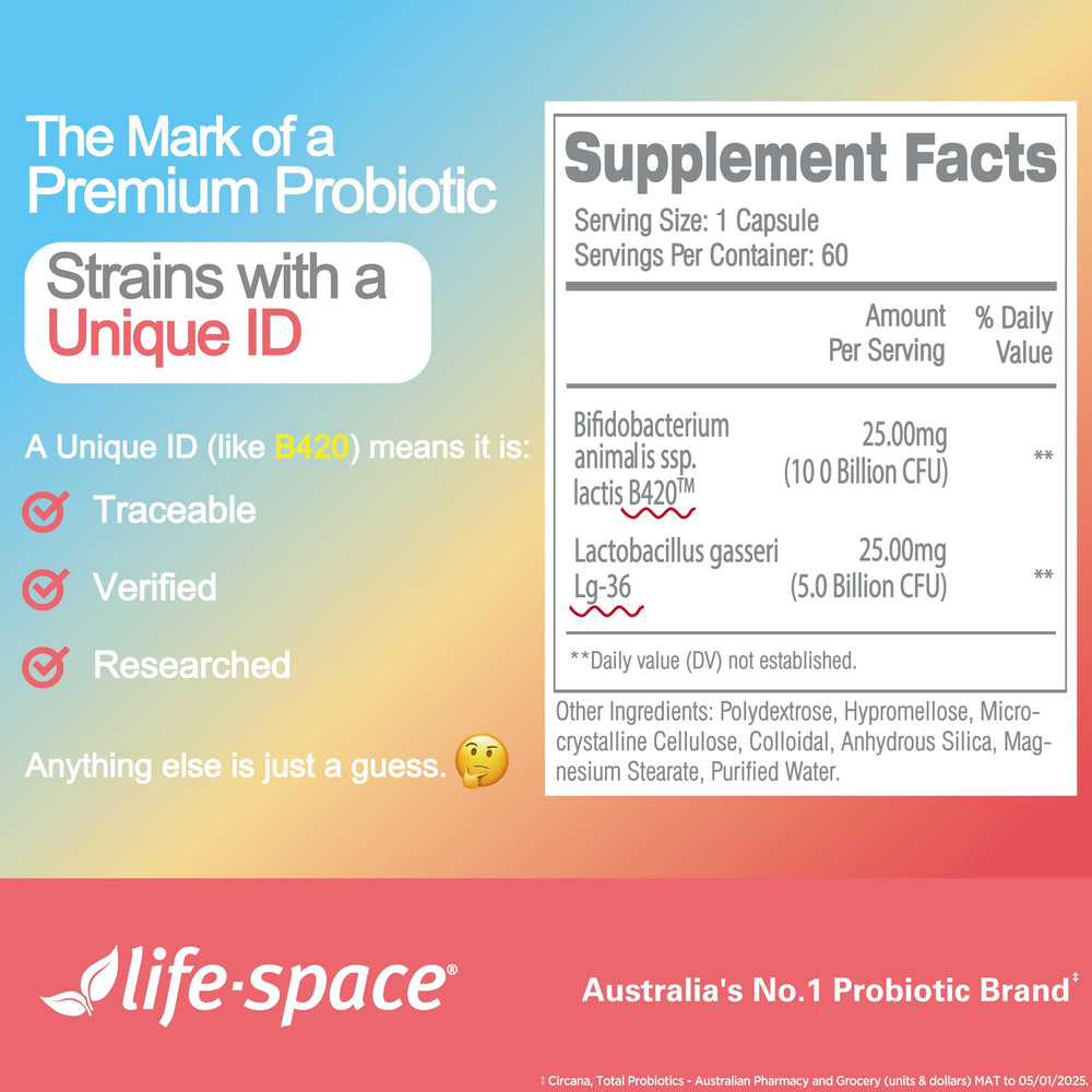 Life-Space Shape B420 dairy-free and gluten-free on packaging.