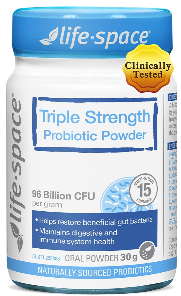 Life-Space Triple Strength bottle front view for digestive balance and immune support