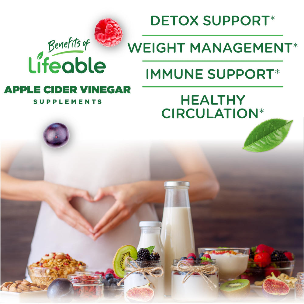 Lifeable ACV Gummies Apple Flavor close-up emphasizing tasty, easy-to-chew texture