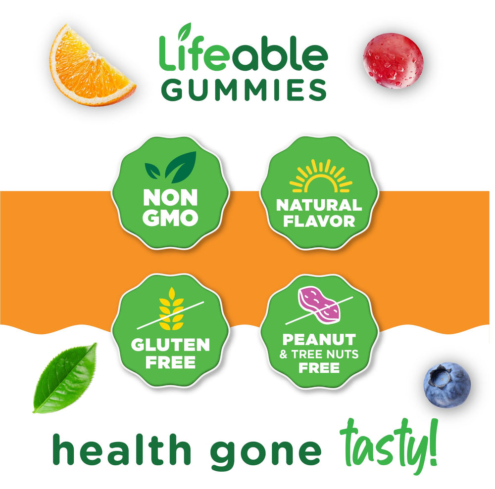 Lifeable Collagen Peptides Gummies non-GMO label emphasizes purity and clean ingredients.