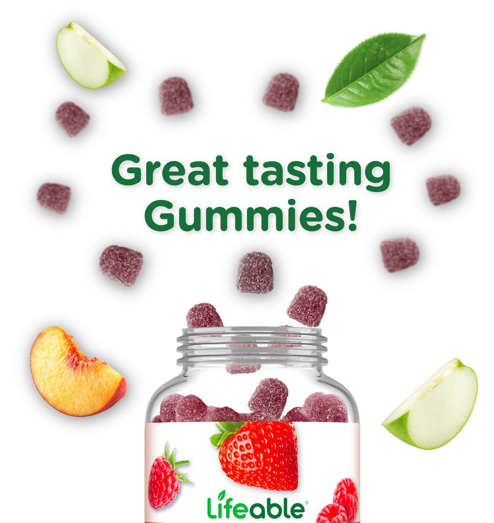 Lifeable Cranberry Gummies packaging highlights 60-count jar for easy weekly use