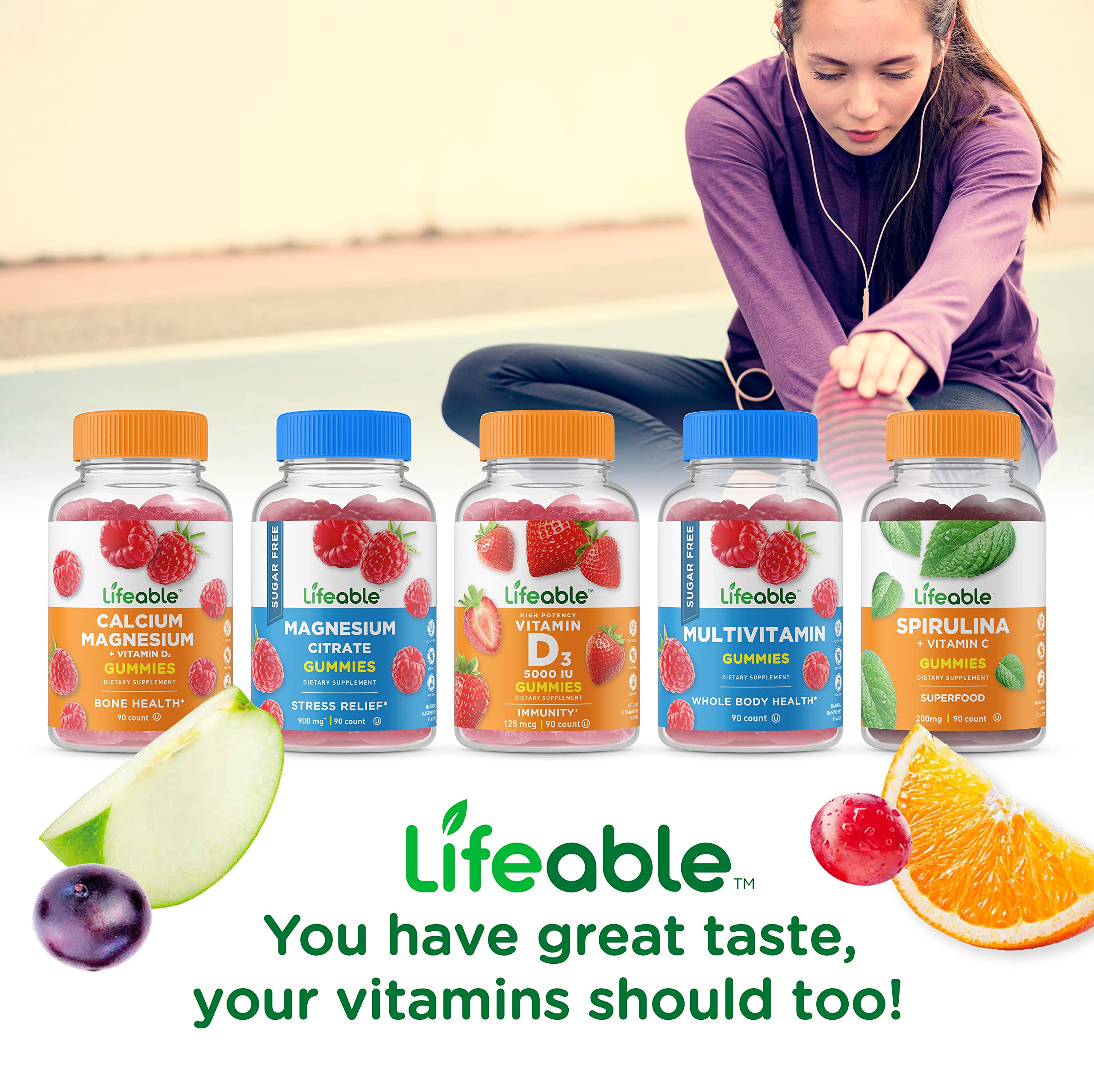 Lifeable daily routine supplement gummy image for everyday use
