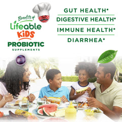 Lifeable label highlights 2 Billion CFU per serving for parents.