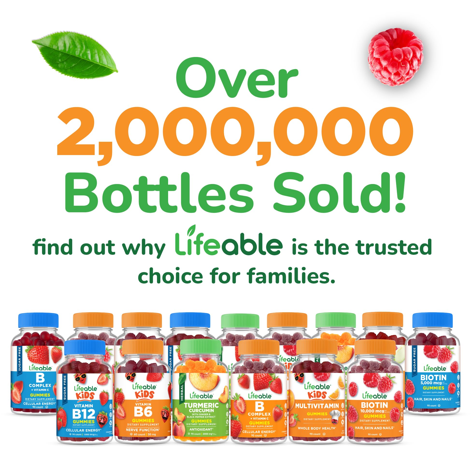 Lifeable orange-lemon flavor splash suggesting tasty wellness gummies
