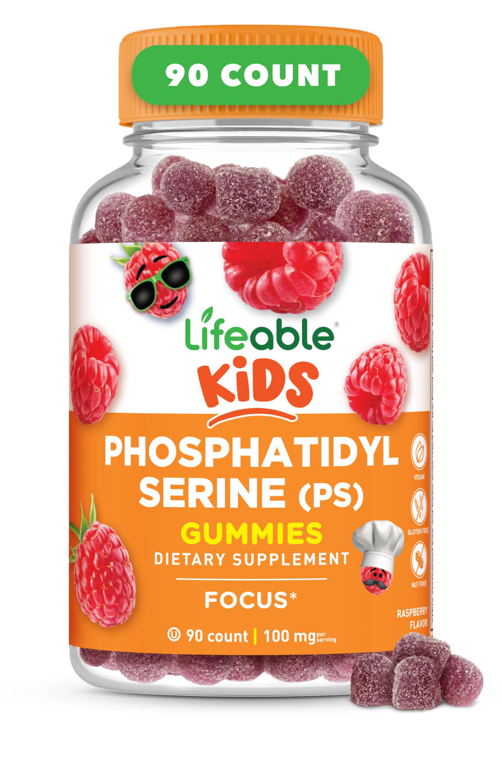 Lifeable PS100 Kids Raspberry Gummies offer tasty focus support for kids