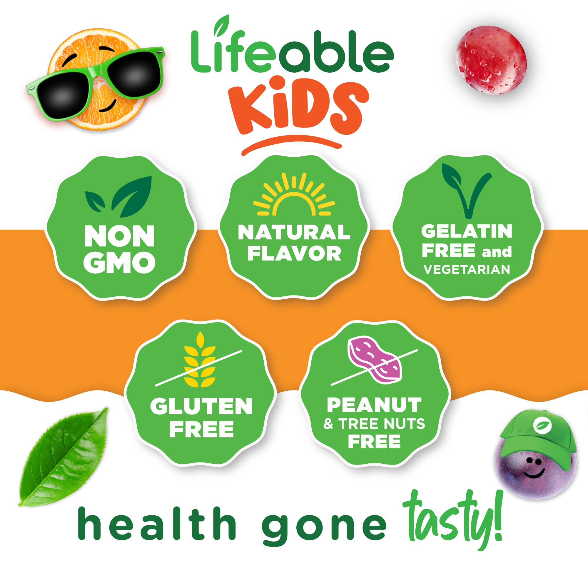 Two Lifeable PS100 Kids gummies constitute a daily serving for focus