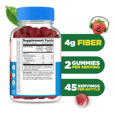 Lifeable berry-flavored kids gummies provide a 4 g fiber per serving for kids.