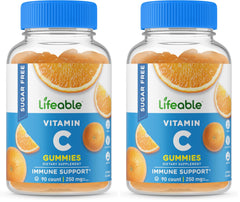 Lifeable Sugar Free Vitamin C bottle viewed from above for daily immune support.