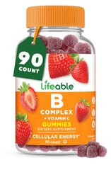 Lifeable Vitamin B Complex Gummies bottle front view for energy support.