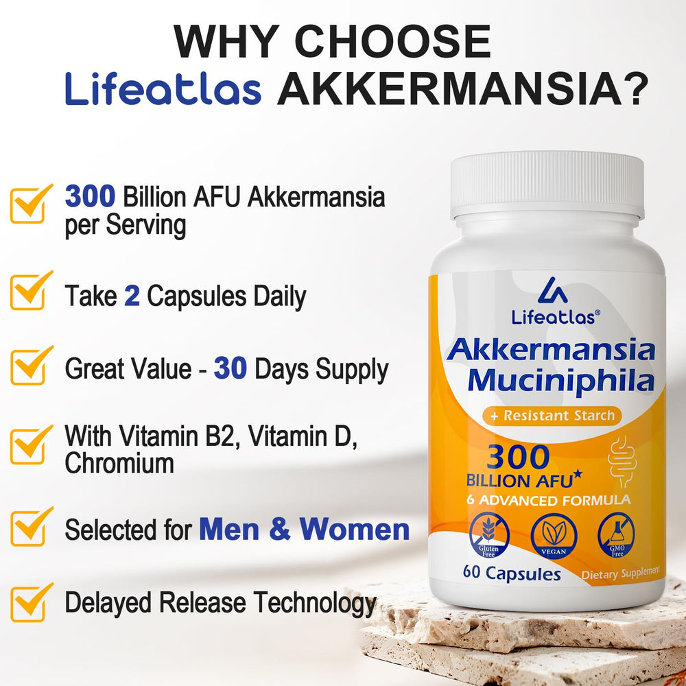Lifeatlas Akkermansia daily-use setup for easy gut health support.