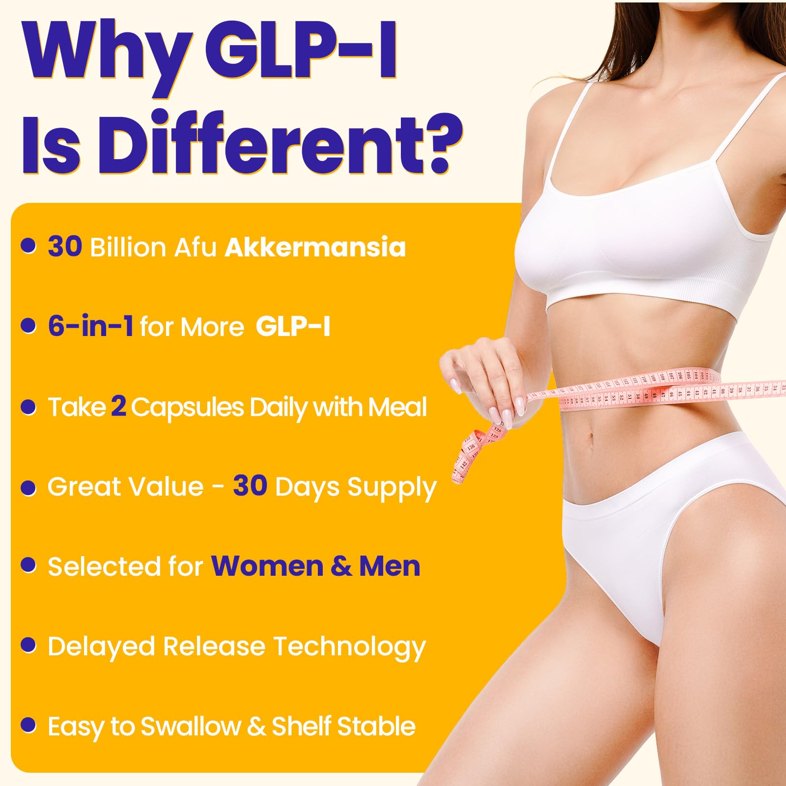 Lifeatlas GLP-I Probiotic capsules ready for daily adherence.
