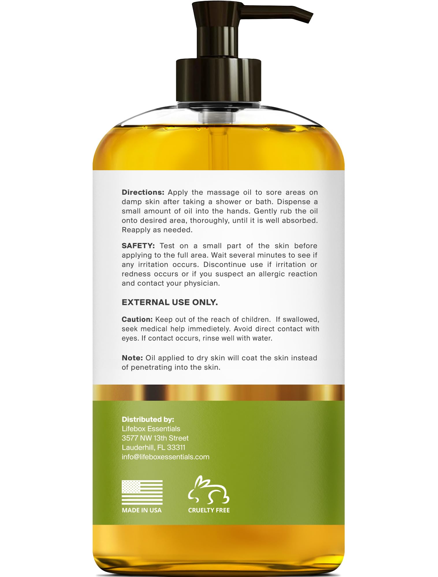 Lifebox Essentials lavender oil applied to shoulders for relaxation.