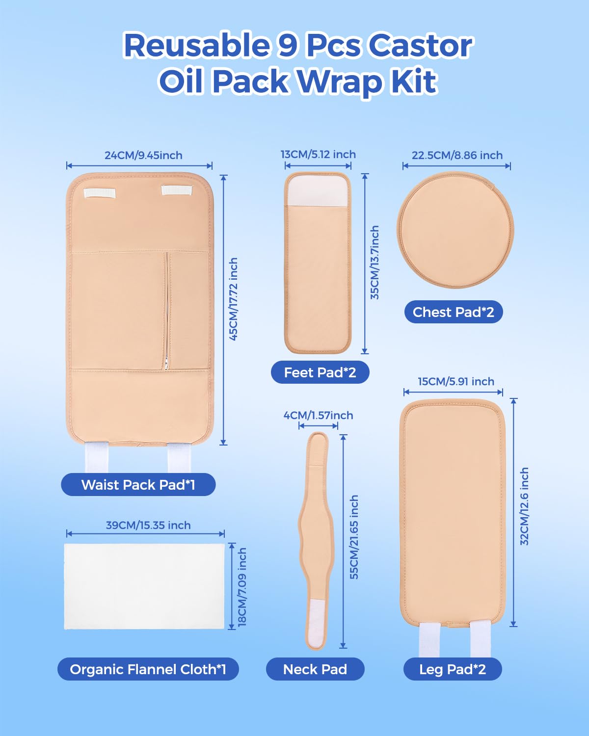 LIFEGOO organic cotton flannel for oil application and mess-free prep.