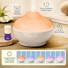 Lifelines Cloud Diffuser showing 8-hour timer function for steady diffusion