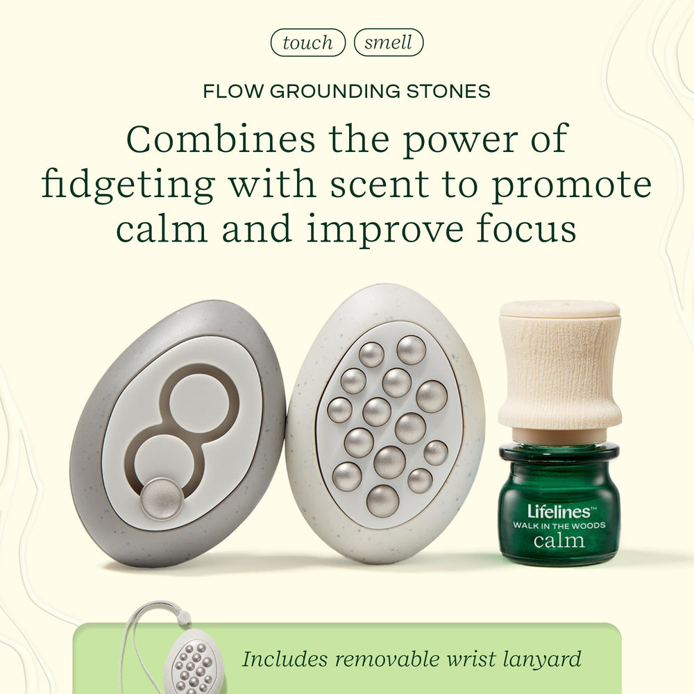 Lifelines Flow Stones with lanyards offer on-the-go sensory engagement and quick resets.