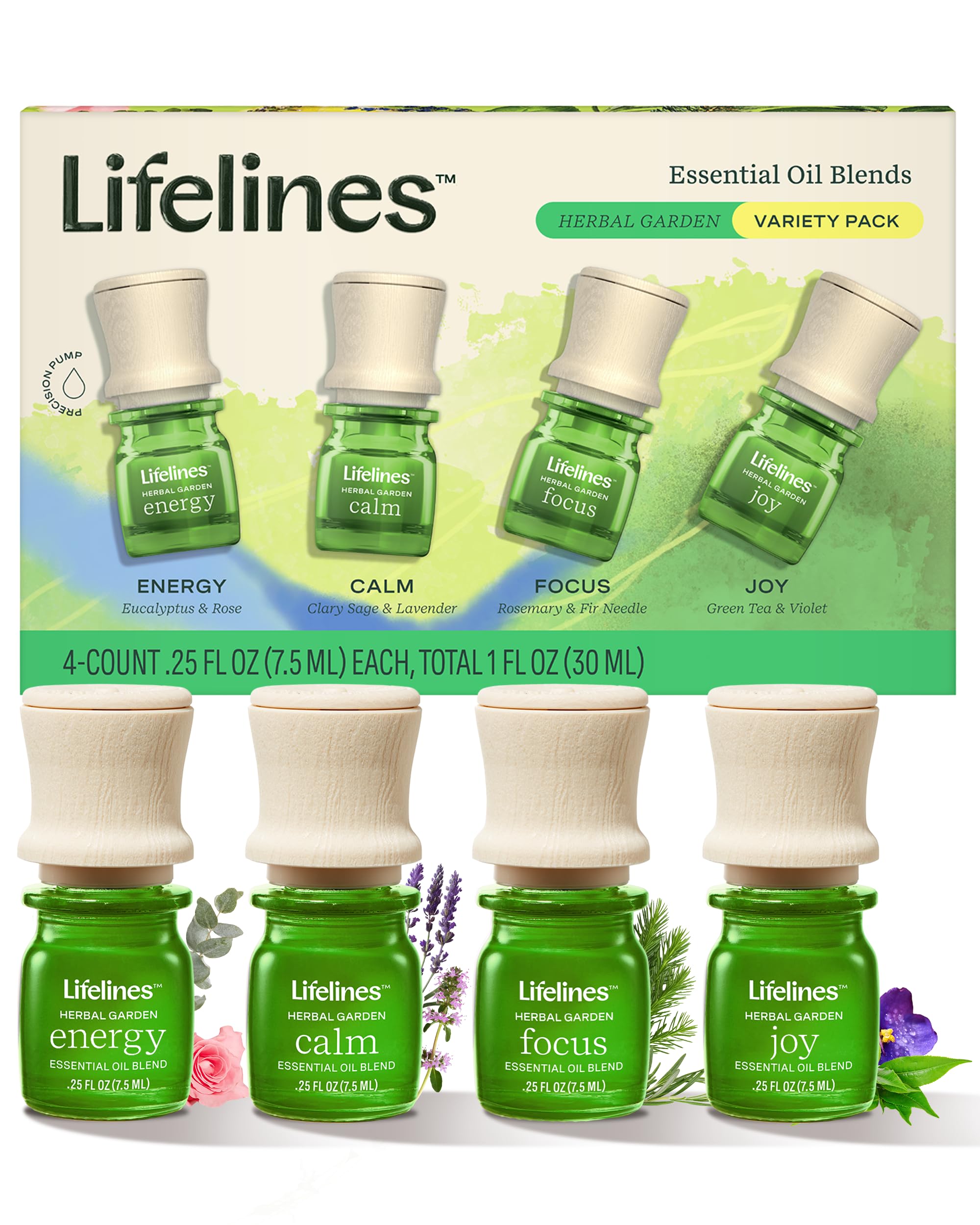 Lifelines Herbal Garden Joy bottle pour delivering a soothing aroma for uplifting moments