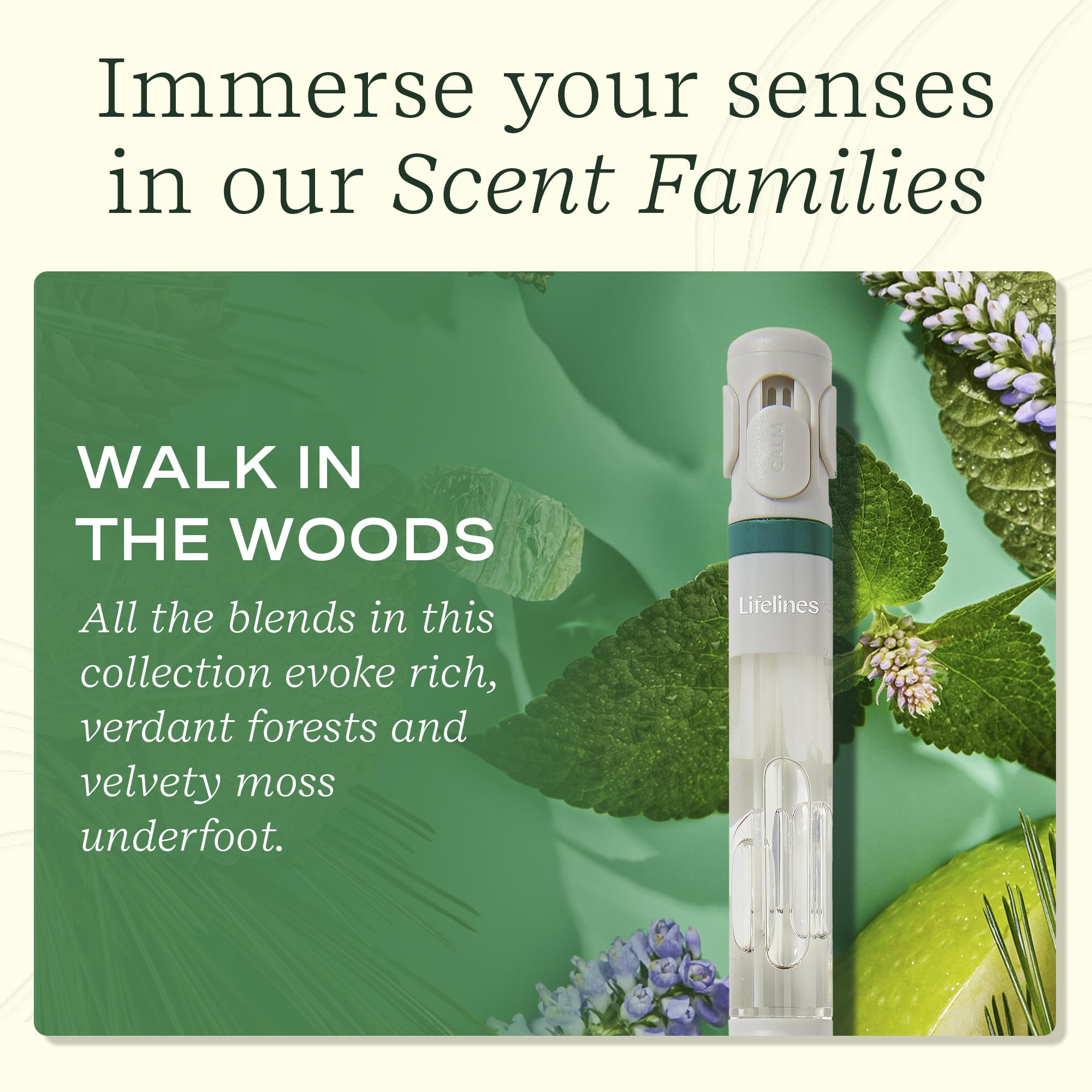 Lifelines Pen Diffuser vent controls let you adjust aroma for Calm, Focus, or Energy.