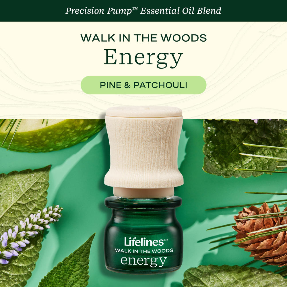 Lifelines Precision pump diffuser action, press to diffuse a controlled aroma.