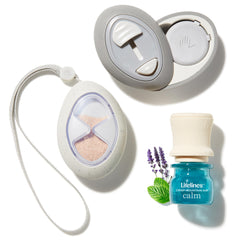 Lifelines scent-infused grounding stones gravity pack in action for calm focus